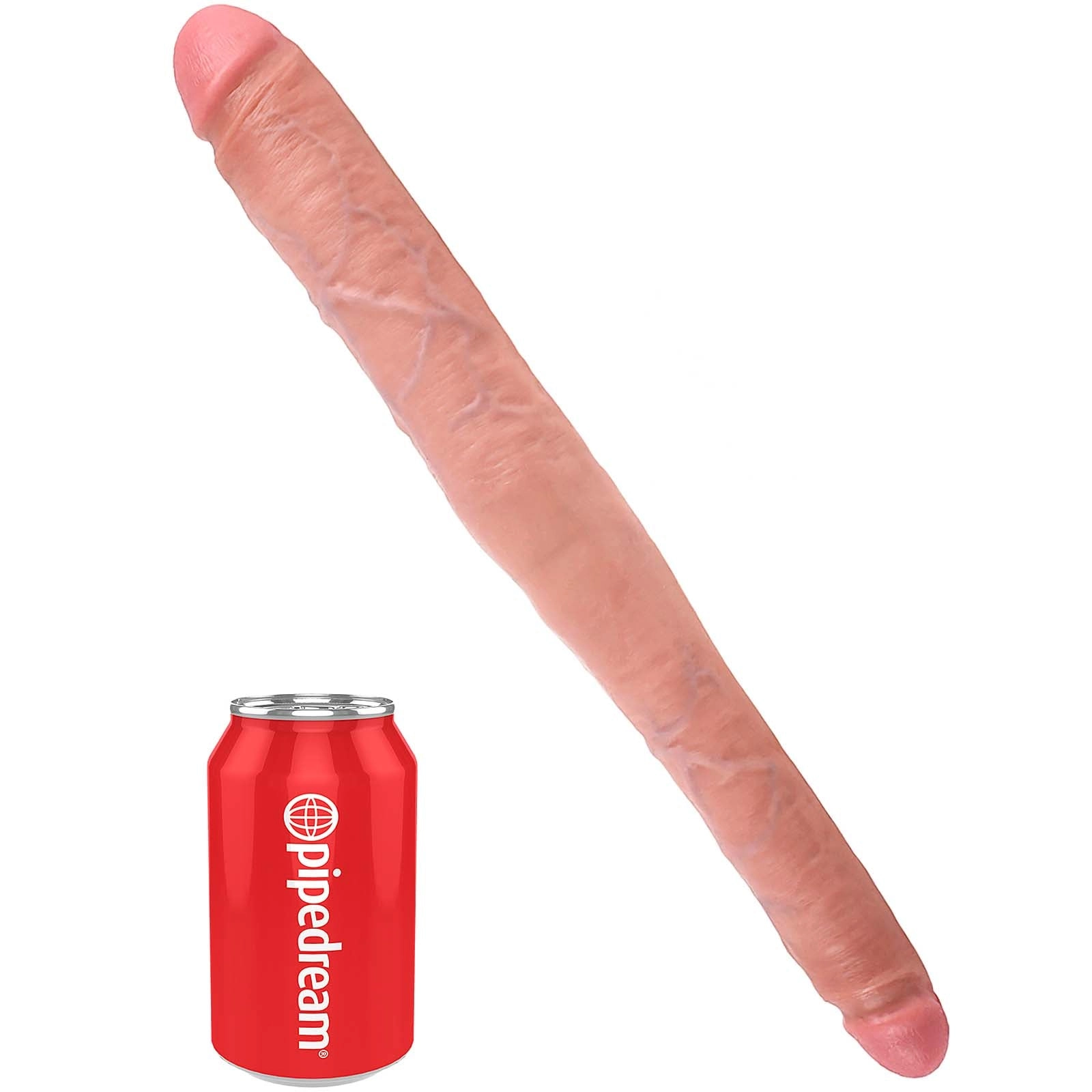 King Cock 16 Tapered Double Dildo - Flesh