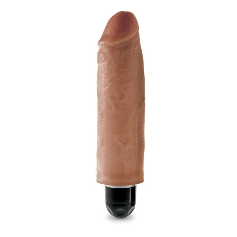 King Cock 6 Vibrating Stiffy - Tan