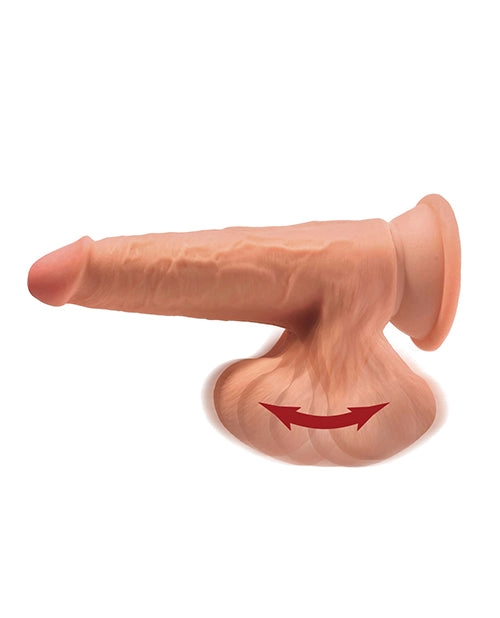 King Cock Plus 7 Inch Triple Density Dildo W/swinging Balls