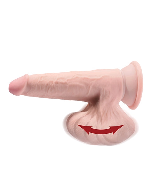 King Cock Plus Triple Density Dildo W/swinging Balls 6 Inch - 9 Inch