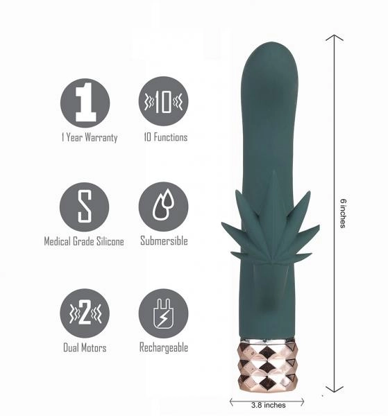 Kusha Crystal Gems USB-Rechargeable Rabbit Vibrator