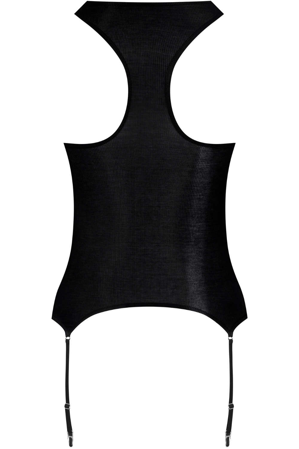 La Femme Amazone Suspender Tank Top Black