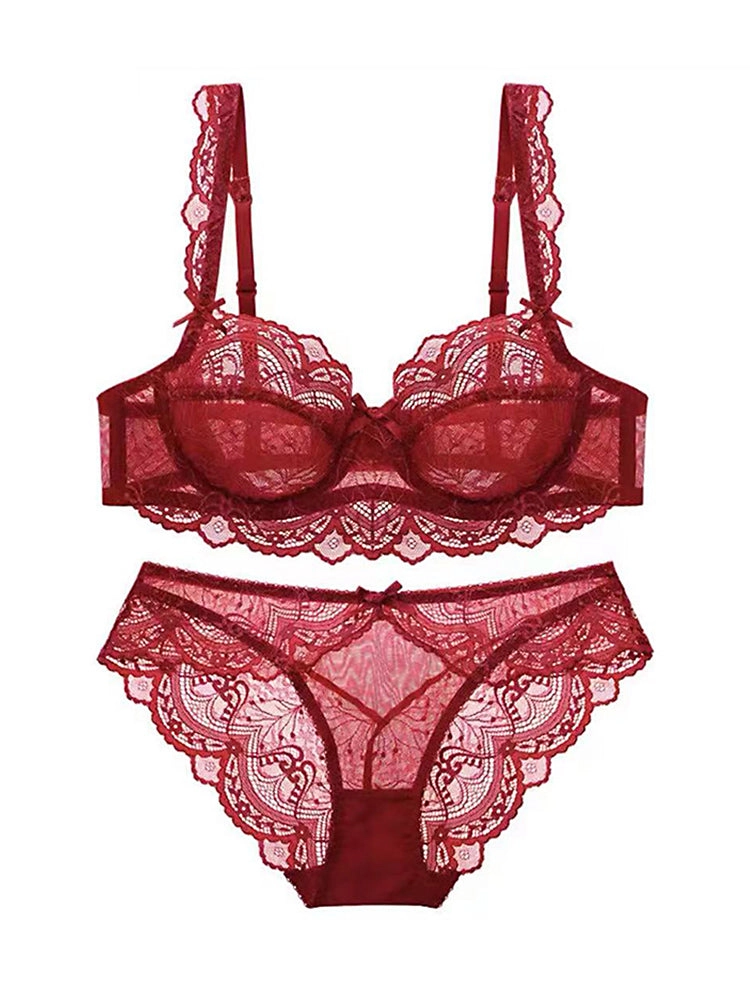 Lightweight Sexy Lace Push-Up Bra Set