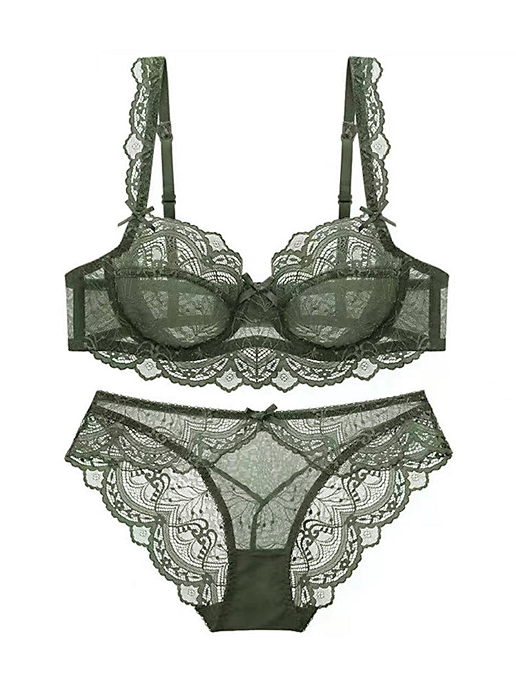 Lightweight Sexy Lace Push-Up Bra Set