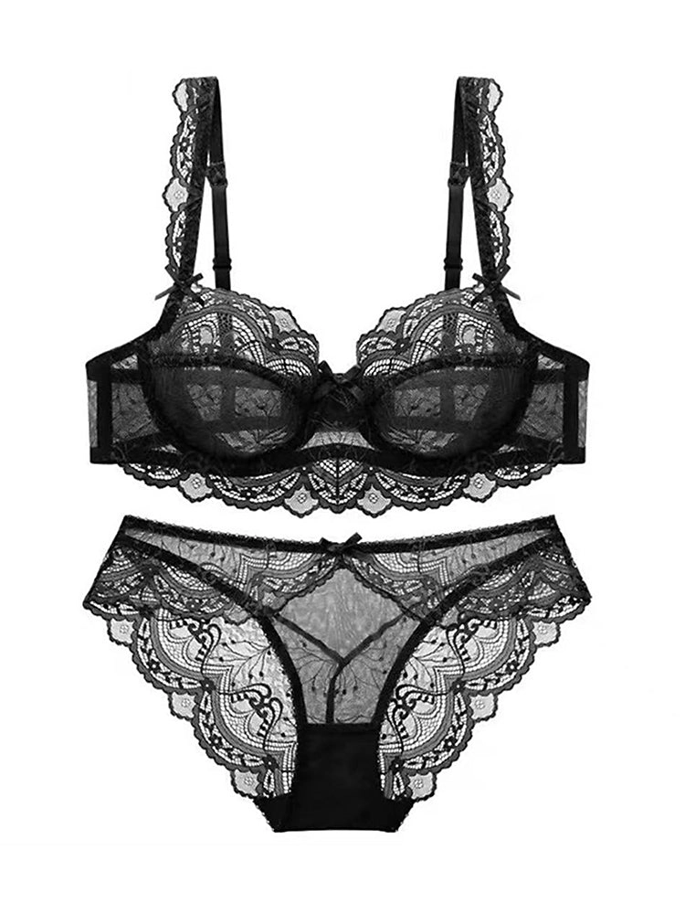 Lightweight Sexy Lace Push-Up Bra Set