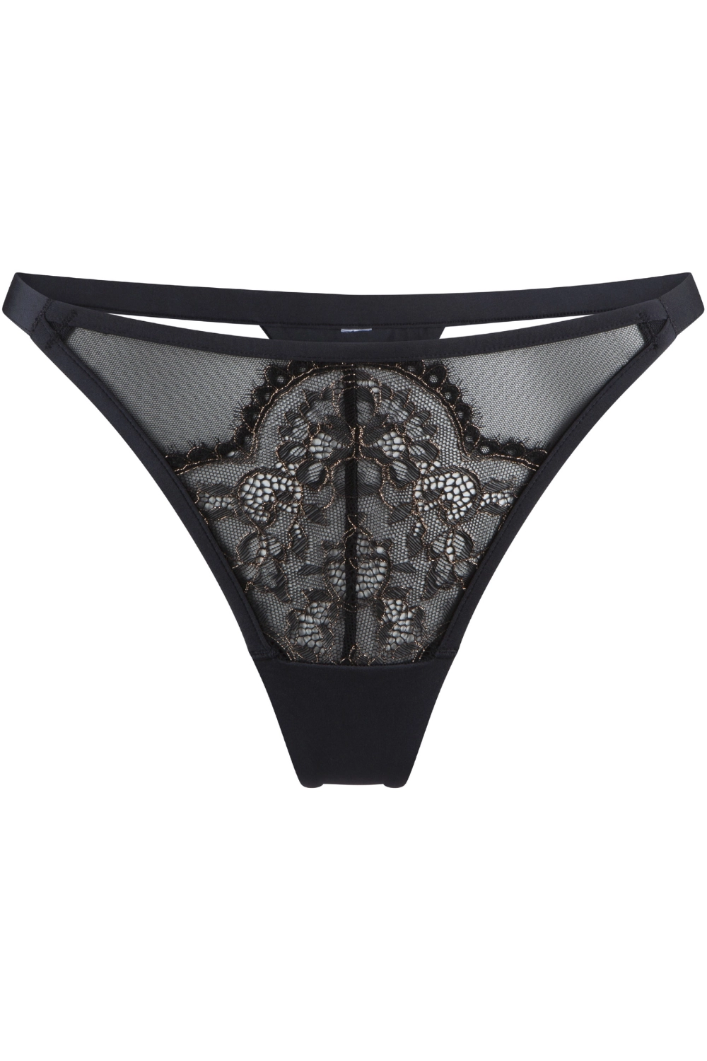 Lurex Lace & Mesh Mini Thong