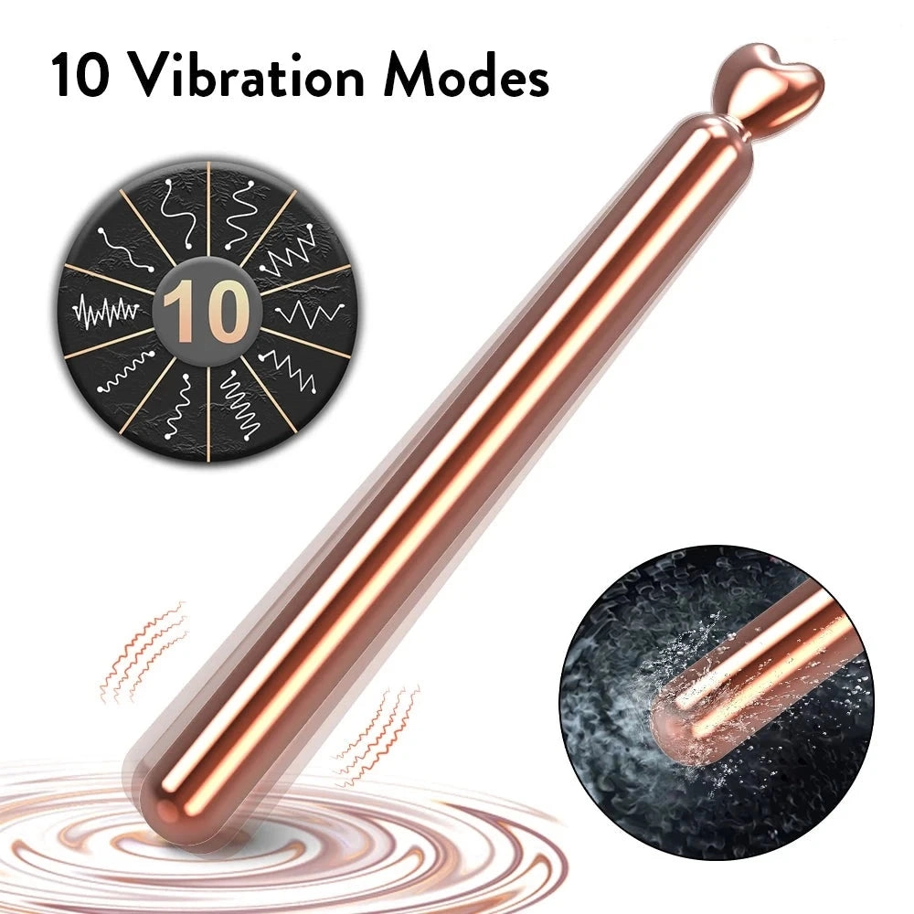 Metallic Anal Vibrator Prostate Massager Butt Plug