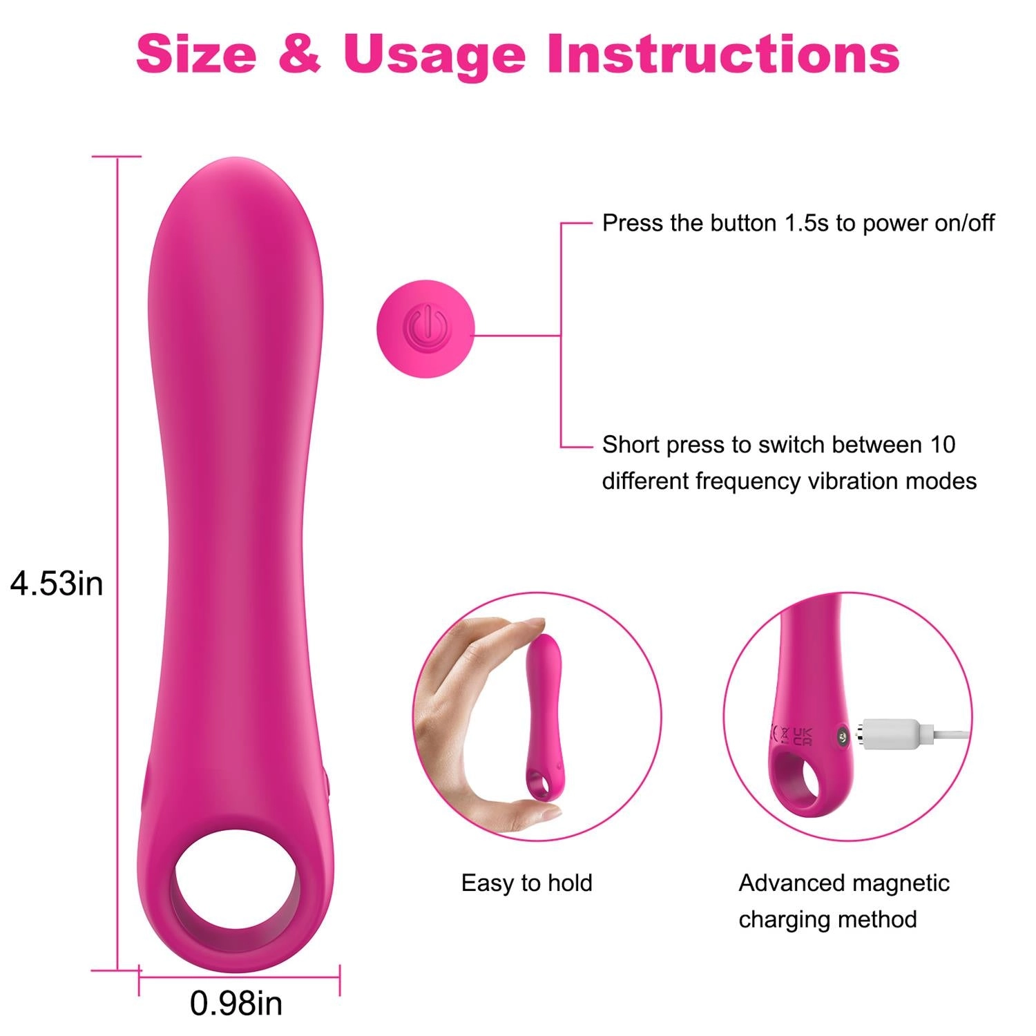 Minae – Rechargeable Mini Magic Bullet Vibrator Waterproof Sex Toy
