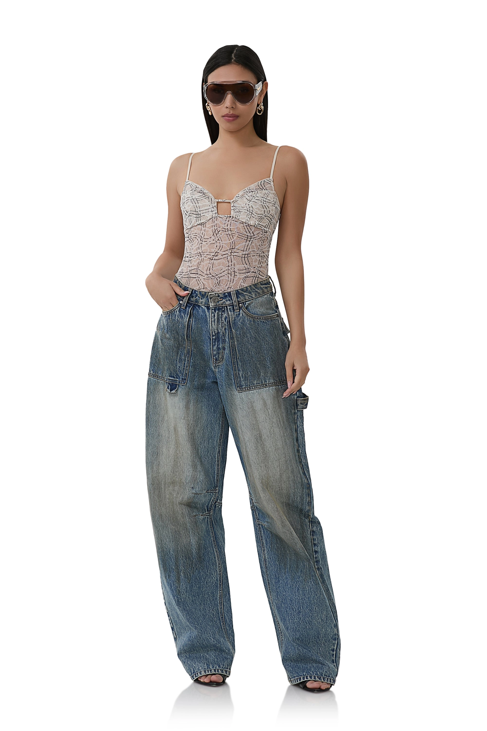 Myra Bodysuit - Lace Plaid