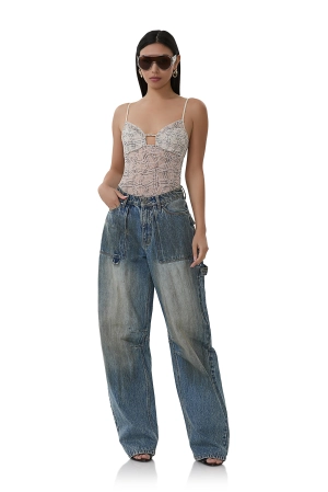Myra Bodysuit - Lace Plaid