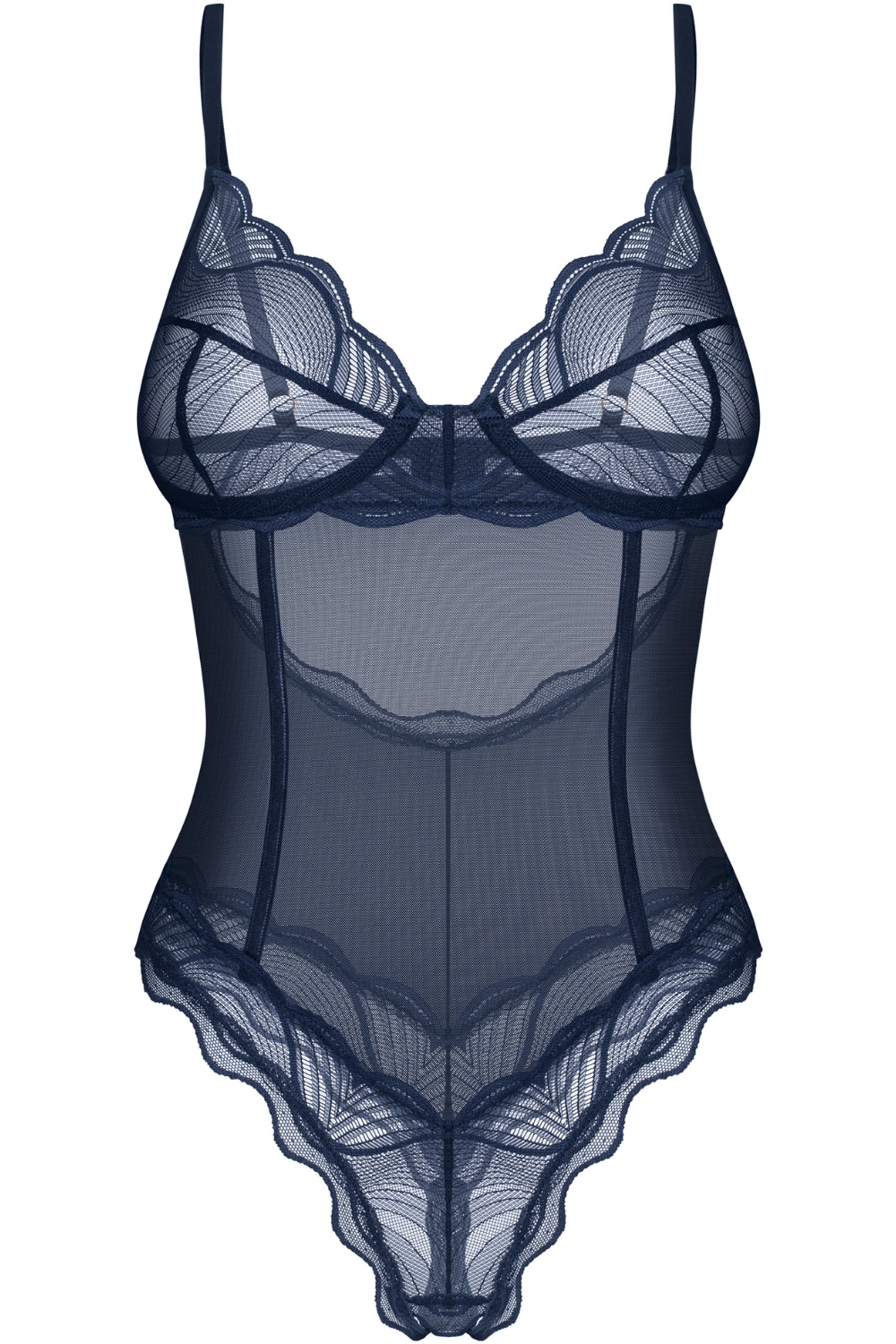 Nightly Blue Crotchless Bodysuit