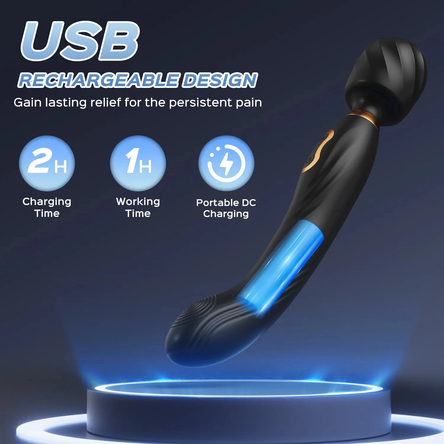 Noir - Vibrating Massage Wand & G-spot Stimulator 