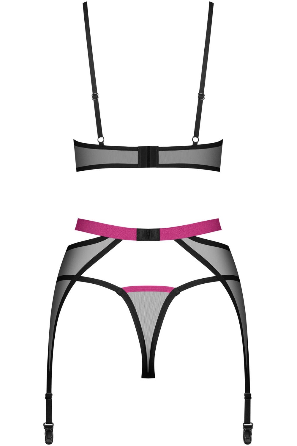 Novenes Bra, Thong & Suspender