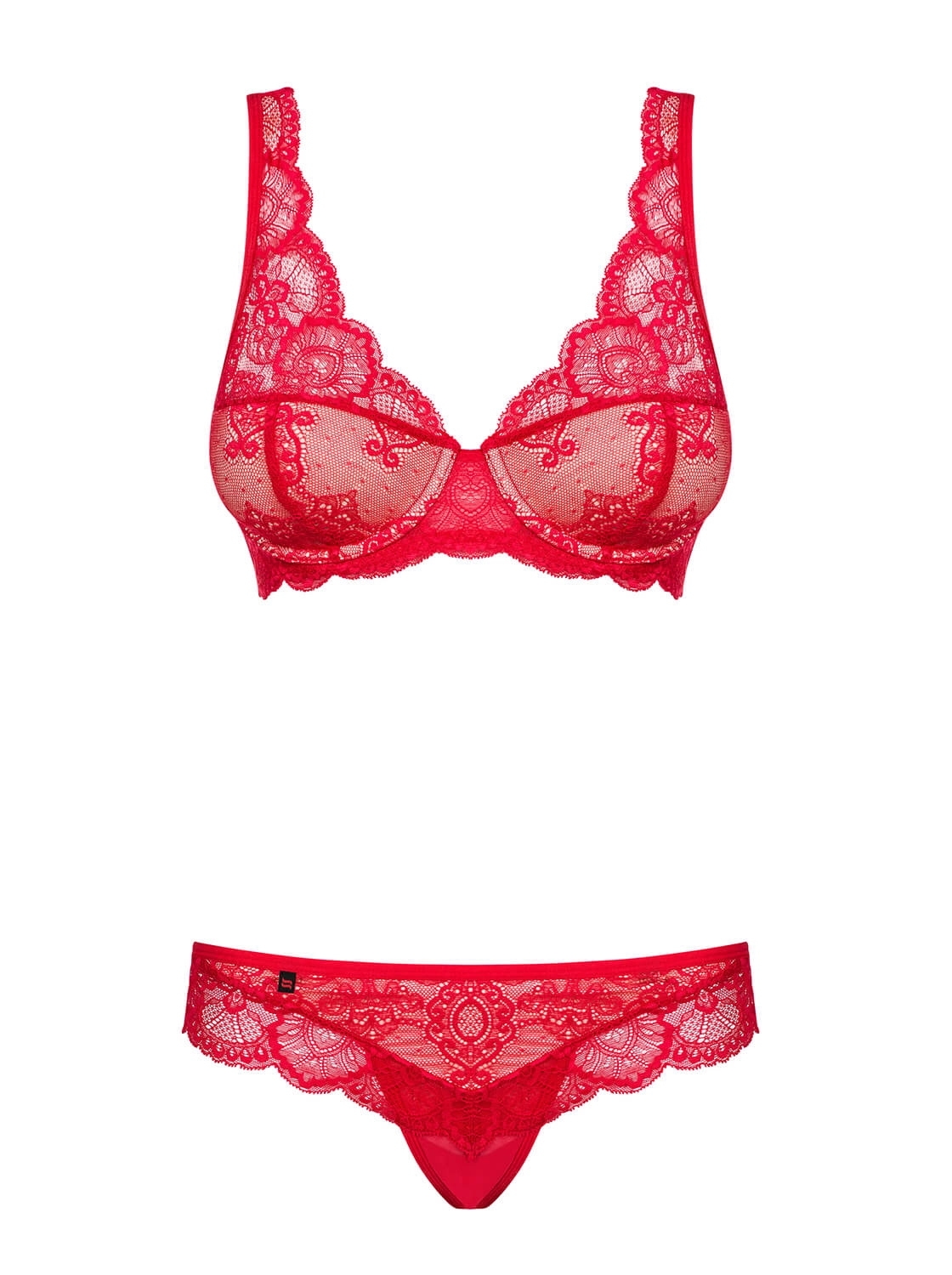 Obsessive Victoria Plunge Bra Set Red