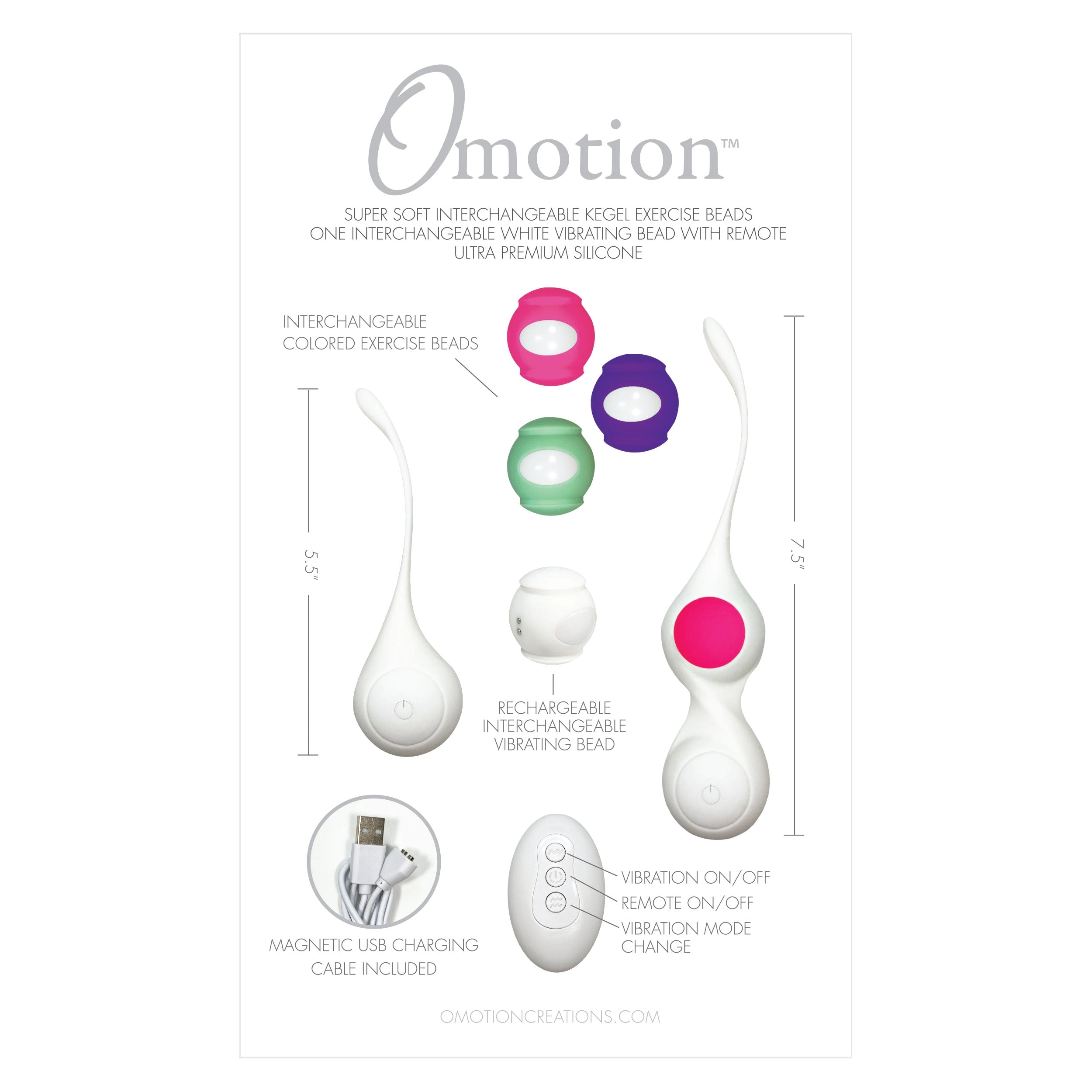OMOTION LOVE BEADS Interchangeable Kegel Exercise Beads