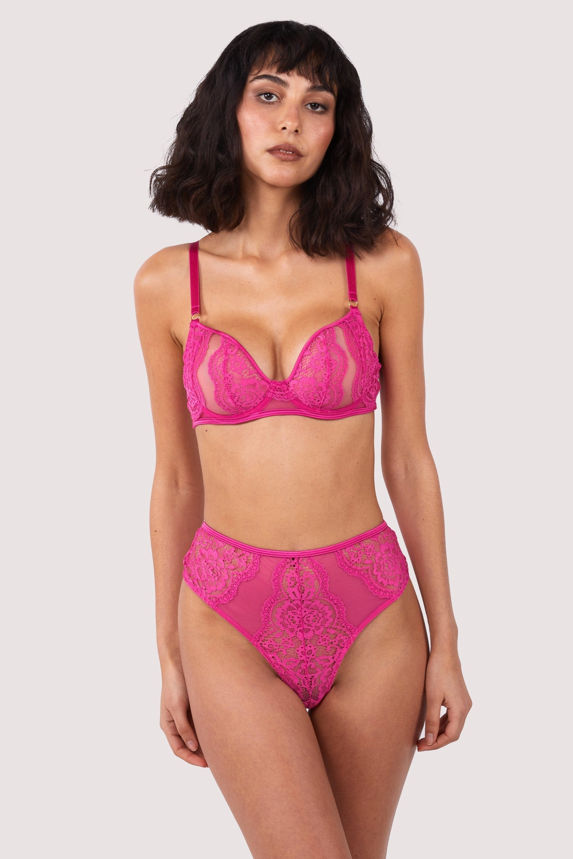 Ophelia Pink Cut Out Lace Bra