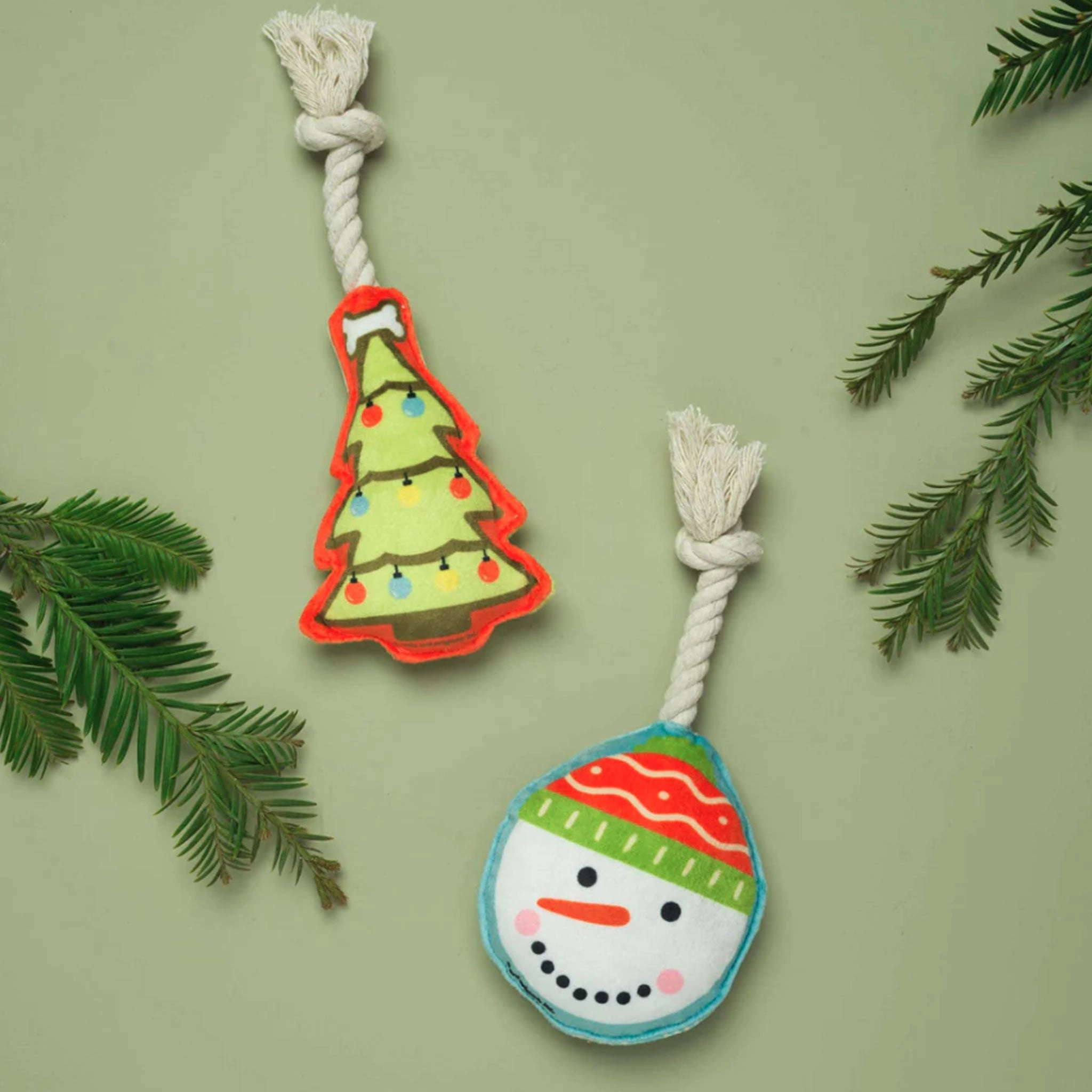 Ore Pet Mini Rope Toy Tree & Snowman Dog Toys