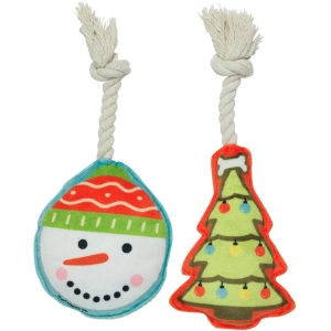 Ore Pet Mini Rope Toy Tree & Snowman Dog Toys