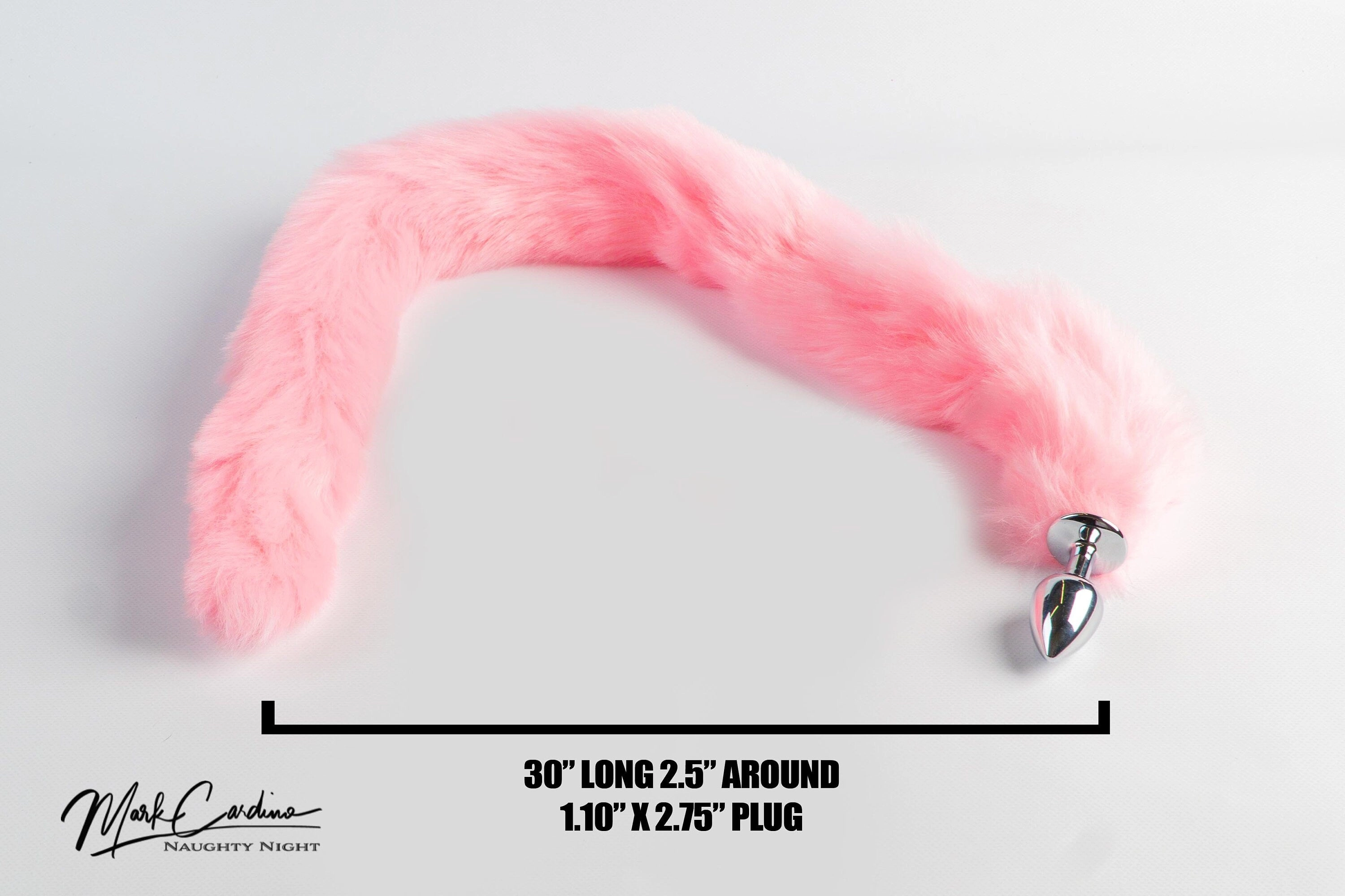 Pink Faux Fur 30 Inches Tail Plug Set