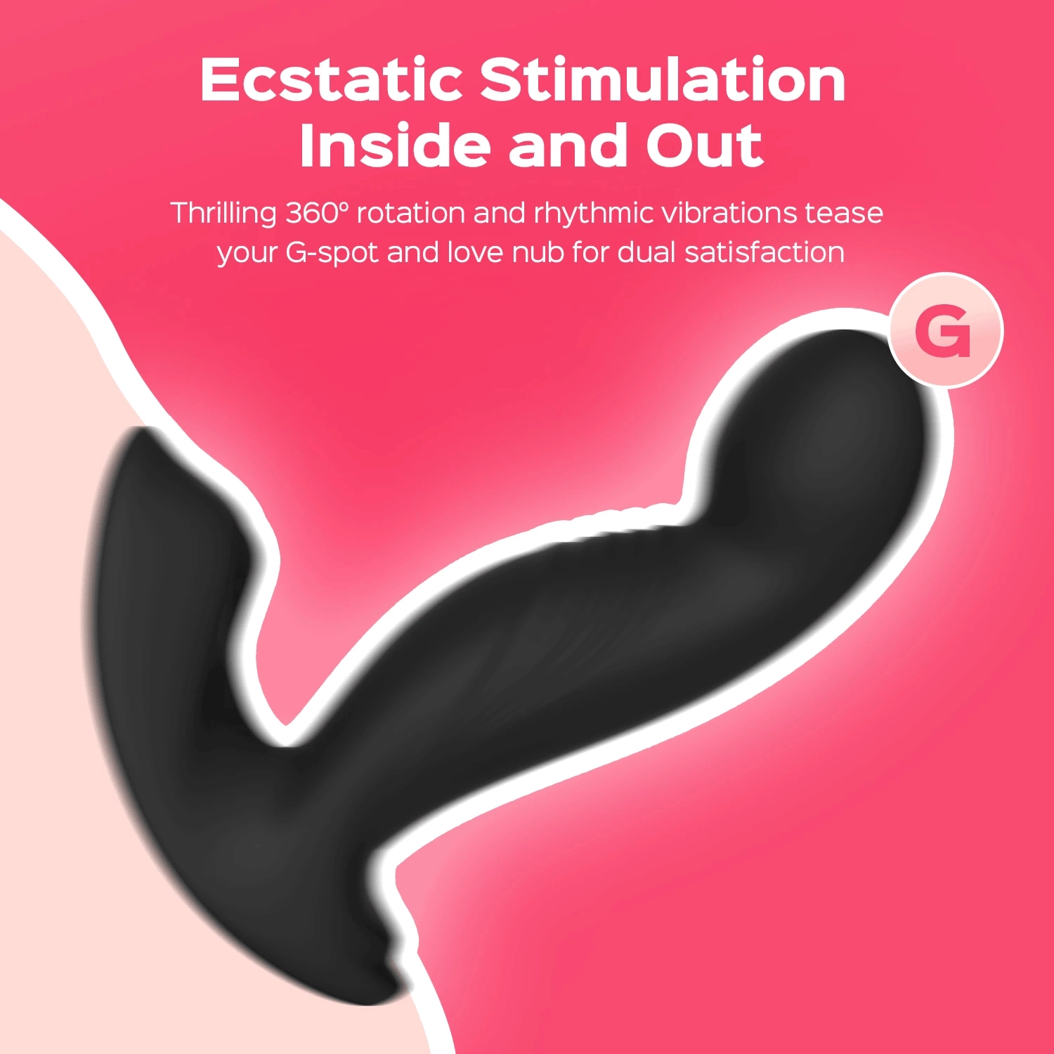 Rave - G-Spot & Clitoral Vibrator With Rotating Head