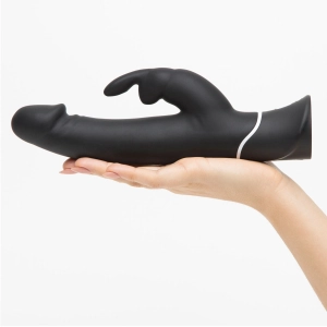 Realistic Classic Black Rabbit Vibrator