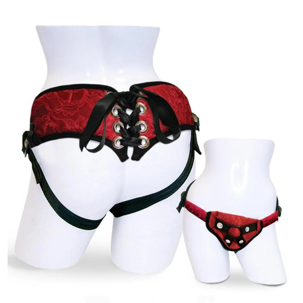 Red Lace Corsette Harness