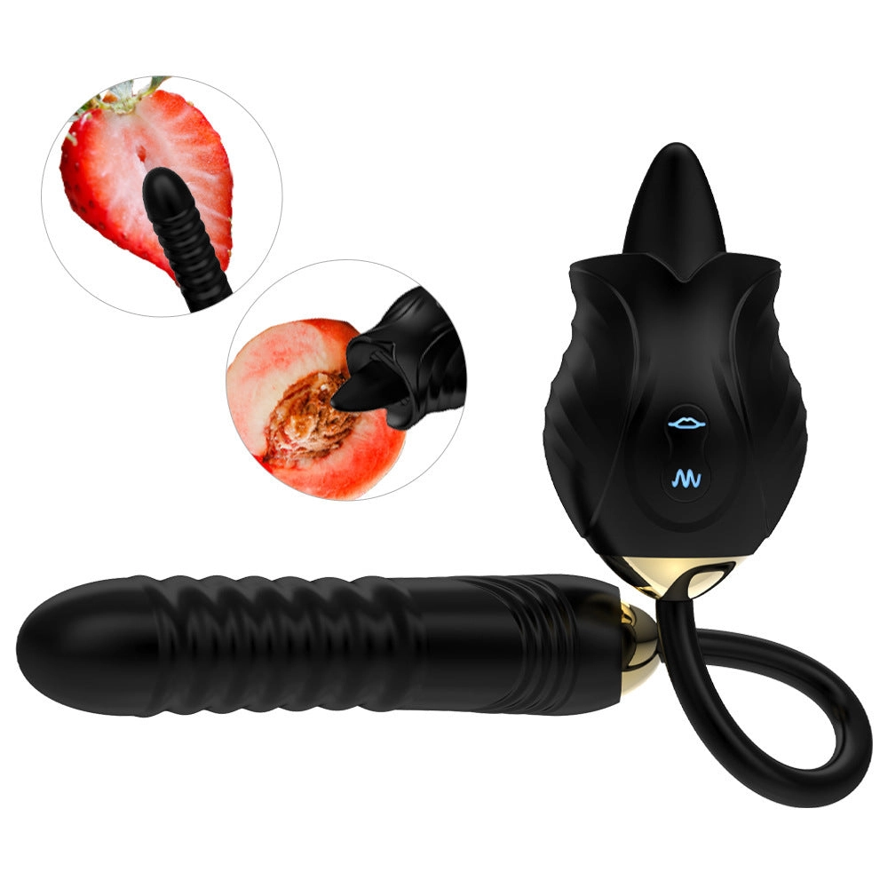 Rose Tongue Extender W/Dildo