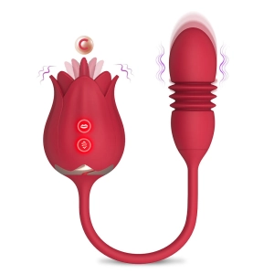 Rose Tongue Toy with Thrusting Bullet