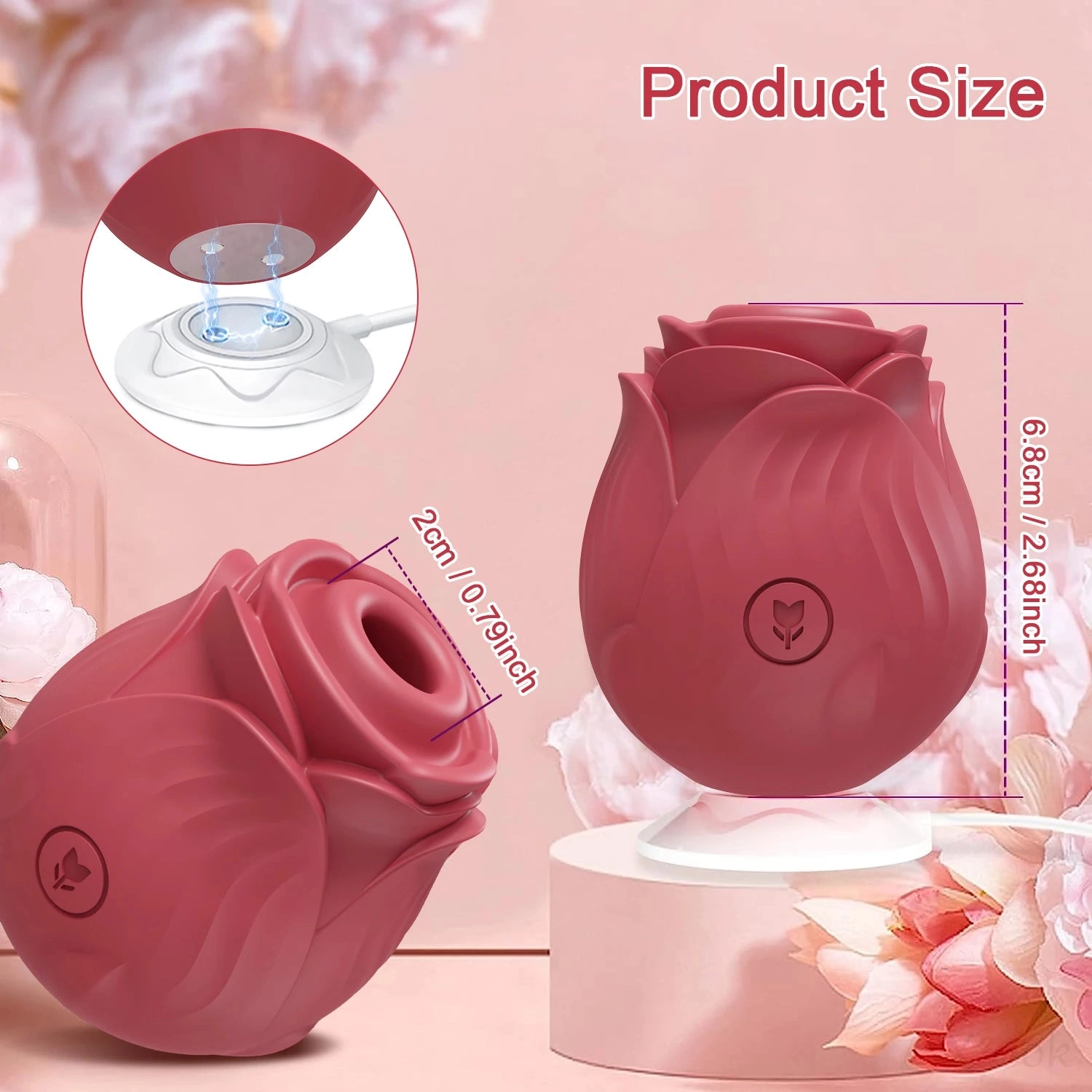 Rose Toy Vibrator for Women 10 Frequency Sucking
