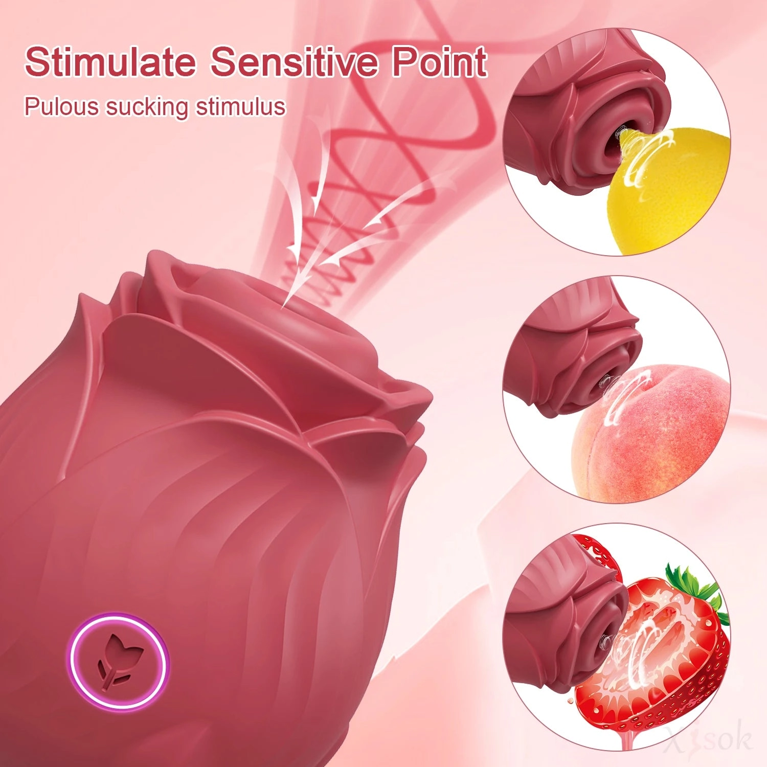 Rose Toy Vibrator for Women 10 Frequency Sucking