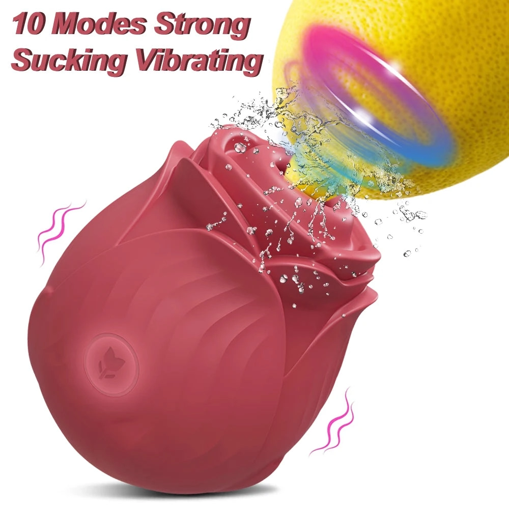 Rose Toy Vibrator for Women 10 Frequency Sucking