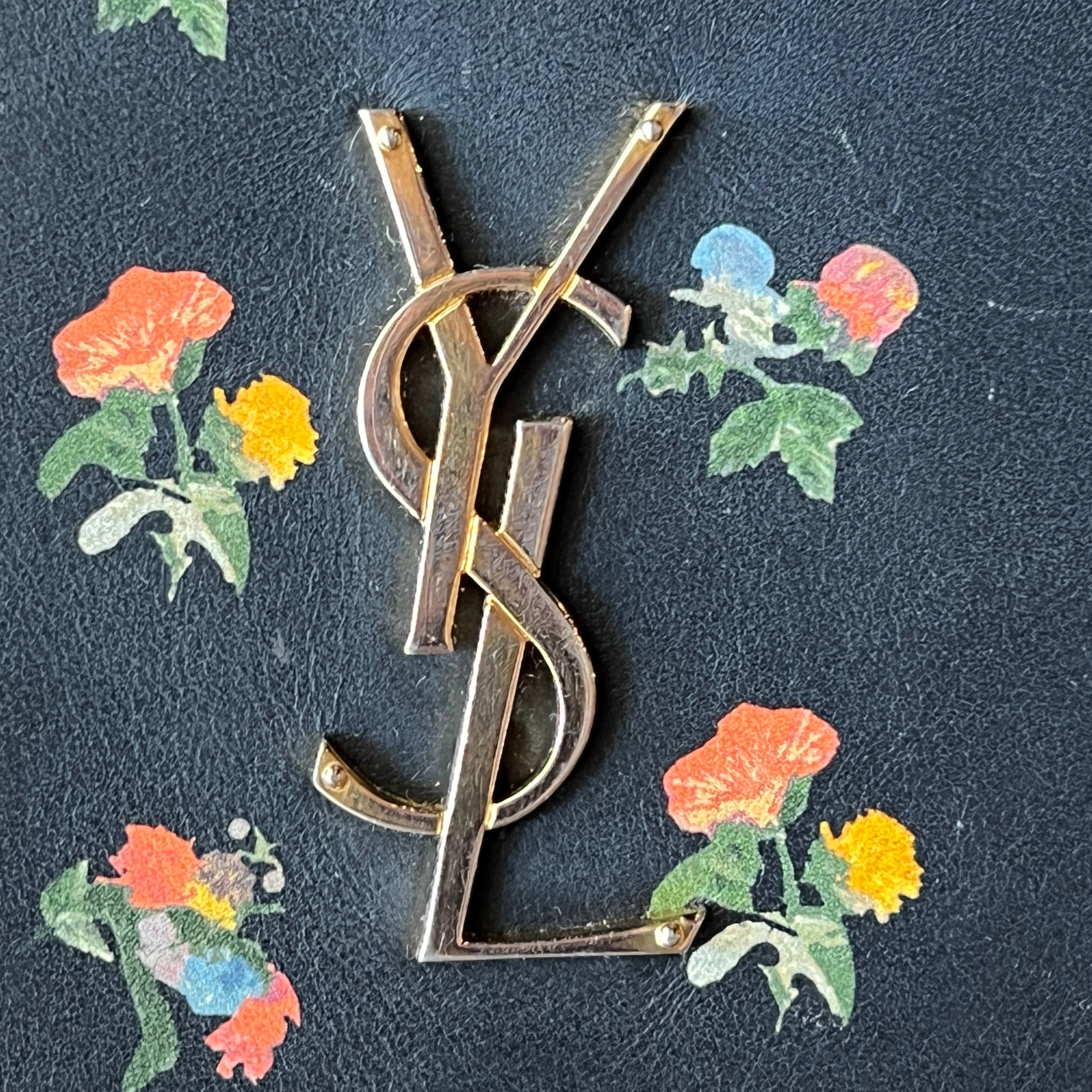 SAINT LAURENT Floral Kate Wallet On Chain