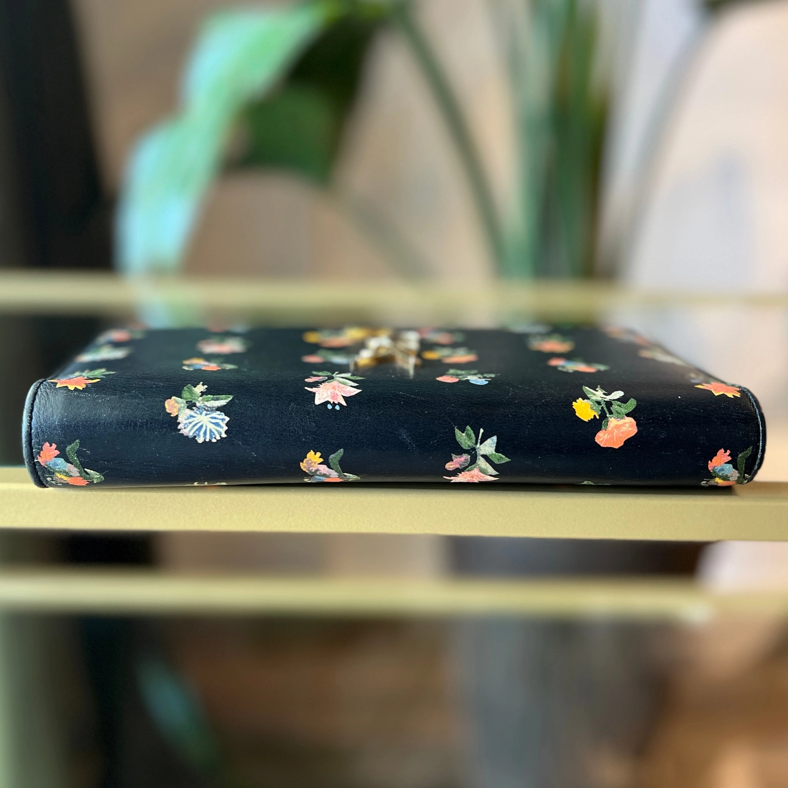 SAINT LAURENT Floral Kate Wallet On Chain