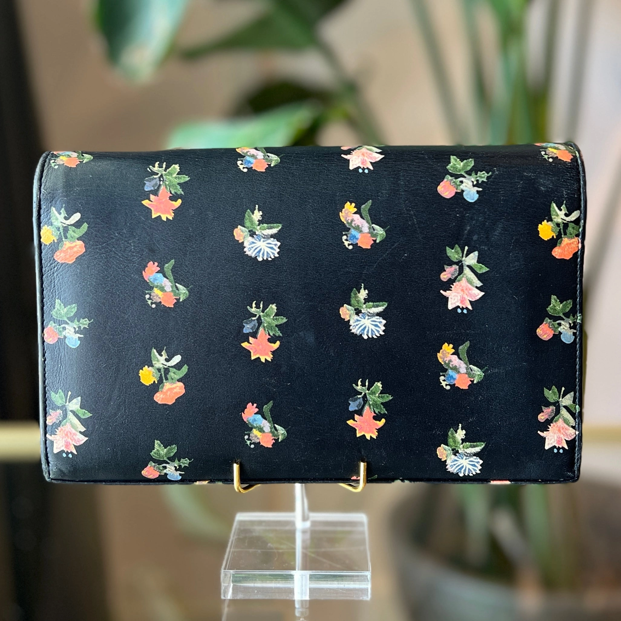 SAINT LAURENT Floral Kate Wallet On Chain