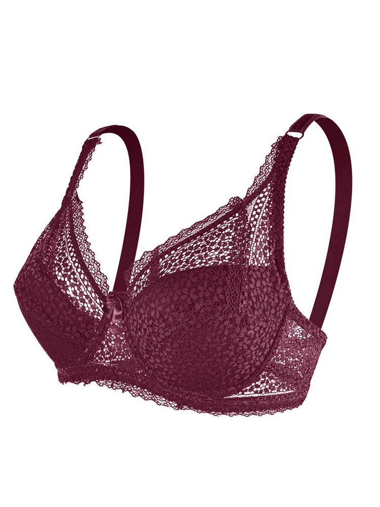 Sexy Deep Plunge Underwire Support Lace Bra
