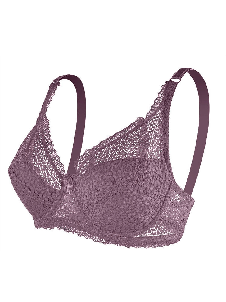 Sexy Deep Plunge Underwire Support Lace Bra