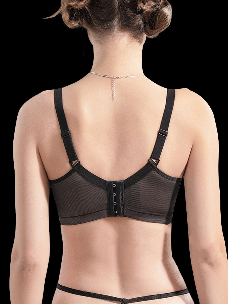 Sexy Lace Underwire Bra with Adjustable Front Design