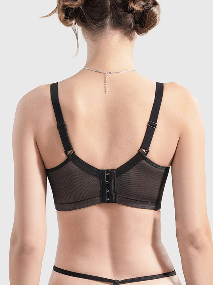 Sexy Lace Underwire Bra with Adjustable Front Design