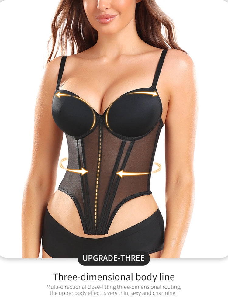 Sexy Underwire Bustier Corset with Straps