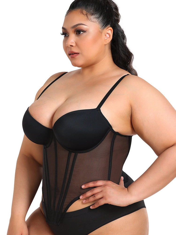 Sexy Underwire Bustier Corset with Straps