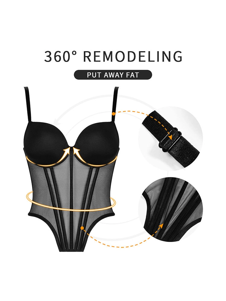 Sexy Underwire Bustier Corset with Straps