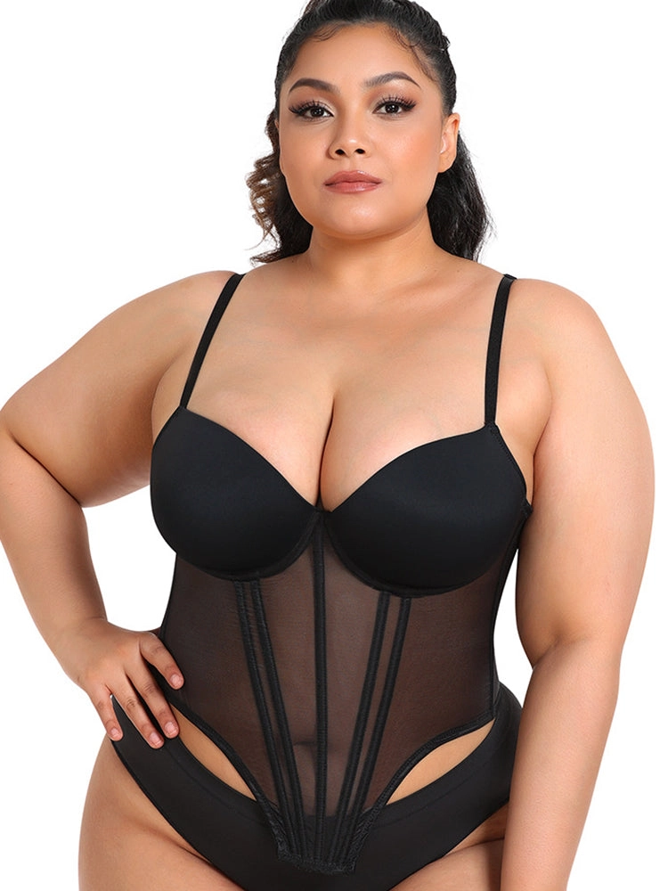 Sexy Underwire Bustier Corset with Straps