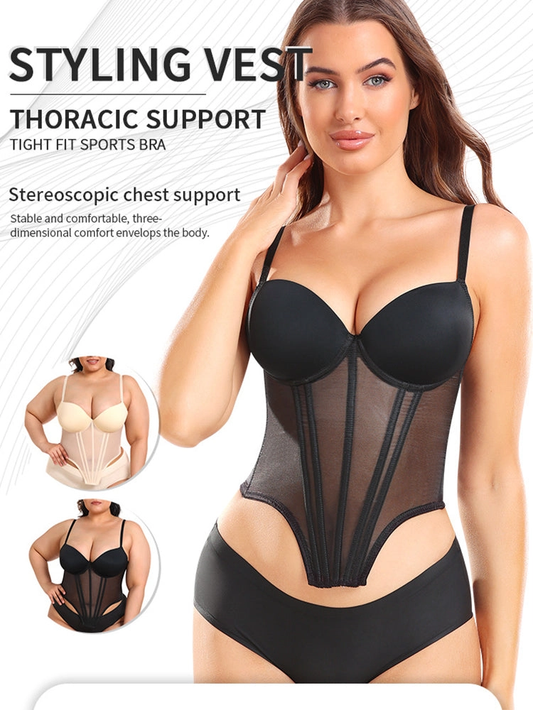 Sexy Underwire Bustier Corset with Straps