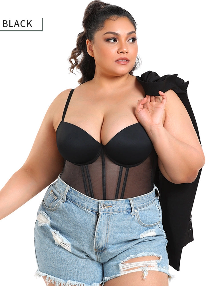 Sexy Underwire Bustier Corset with Straps