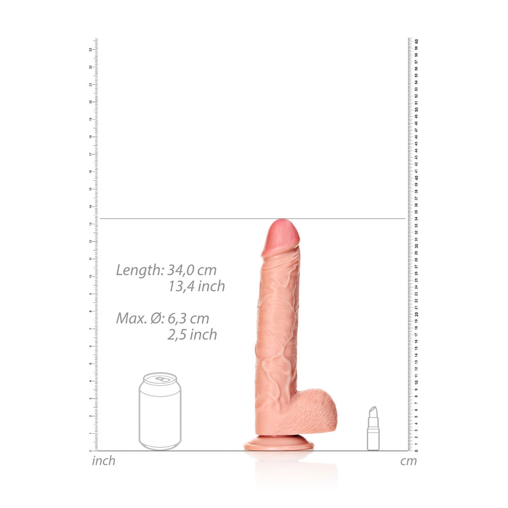 Shots Real Rock Realistic Straight Dildo With Balls 12 Inch - Light