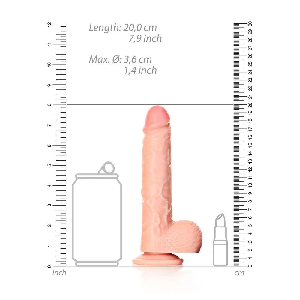 Shots Real Rock Realistic Straight Dildo With Balls 7 Inch - Light