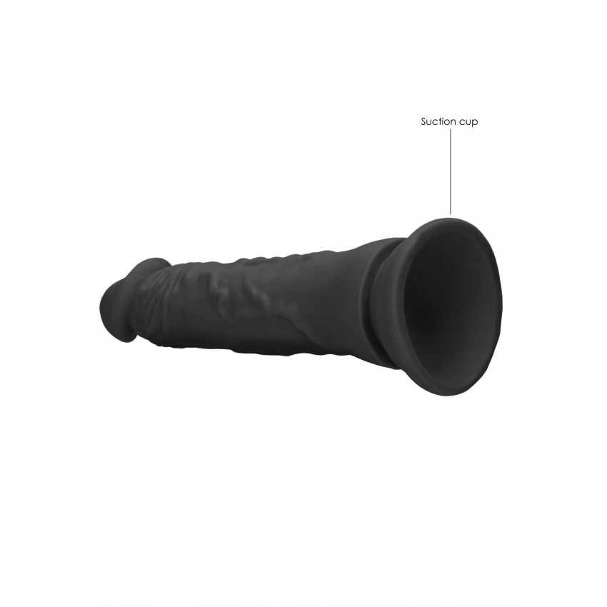 Shots Real Rock Skin Dong 7 Inch - Black