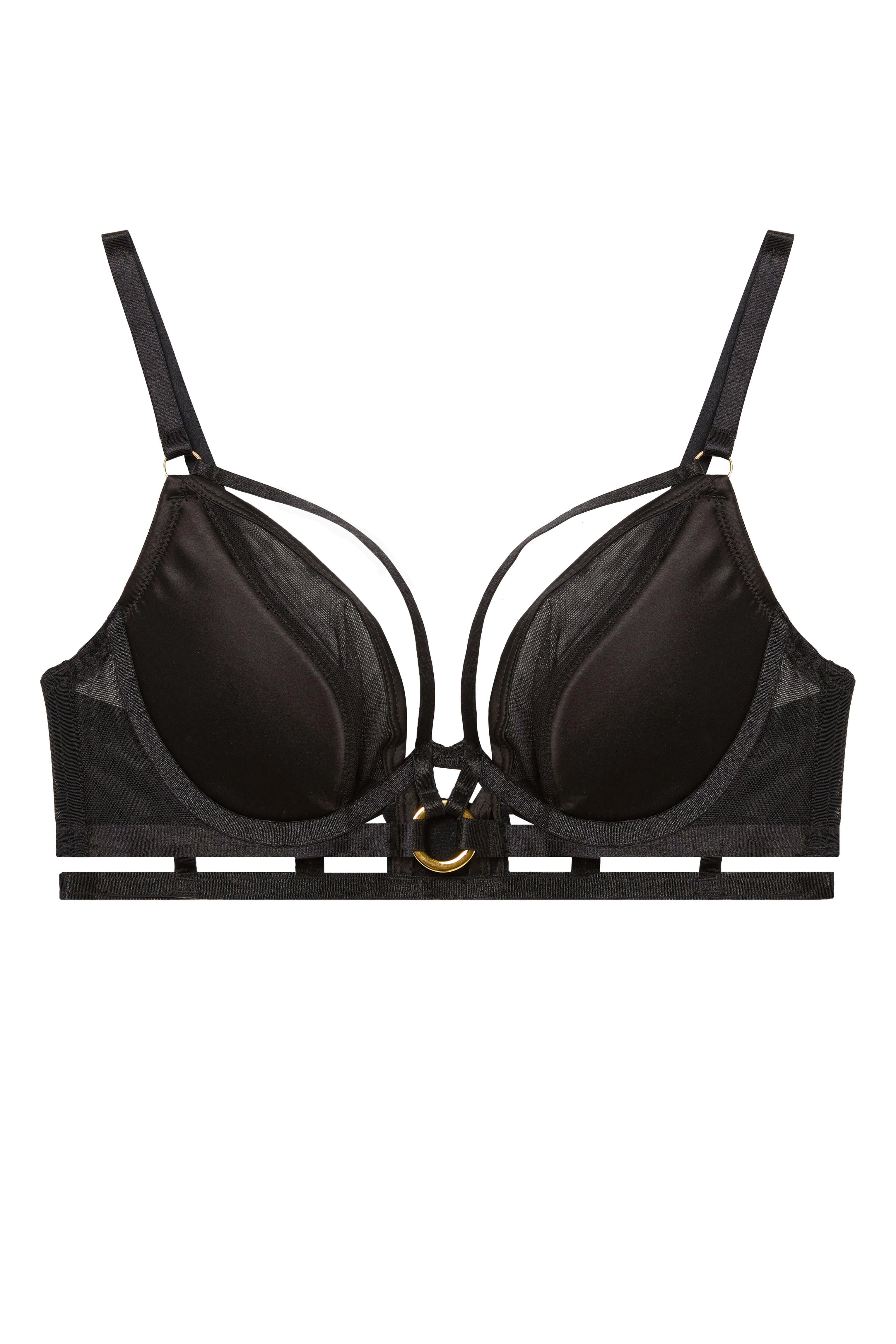 Sierra Black Gold Ring Bra