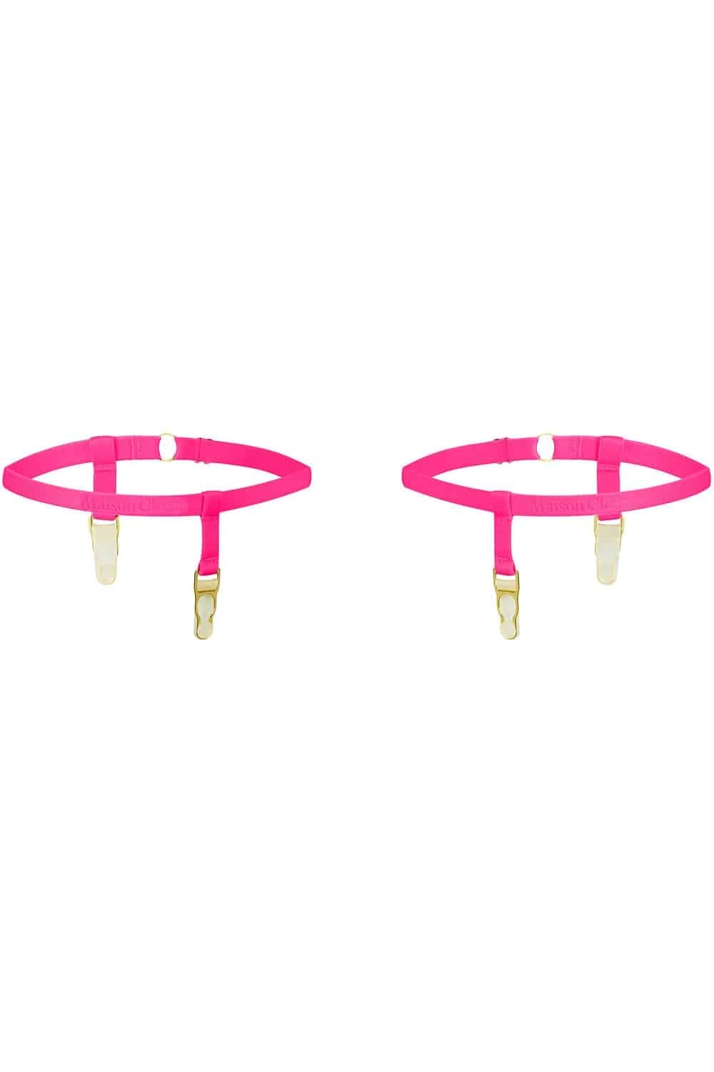 Signature Leg Garters Pink