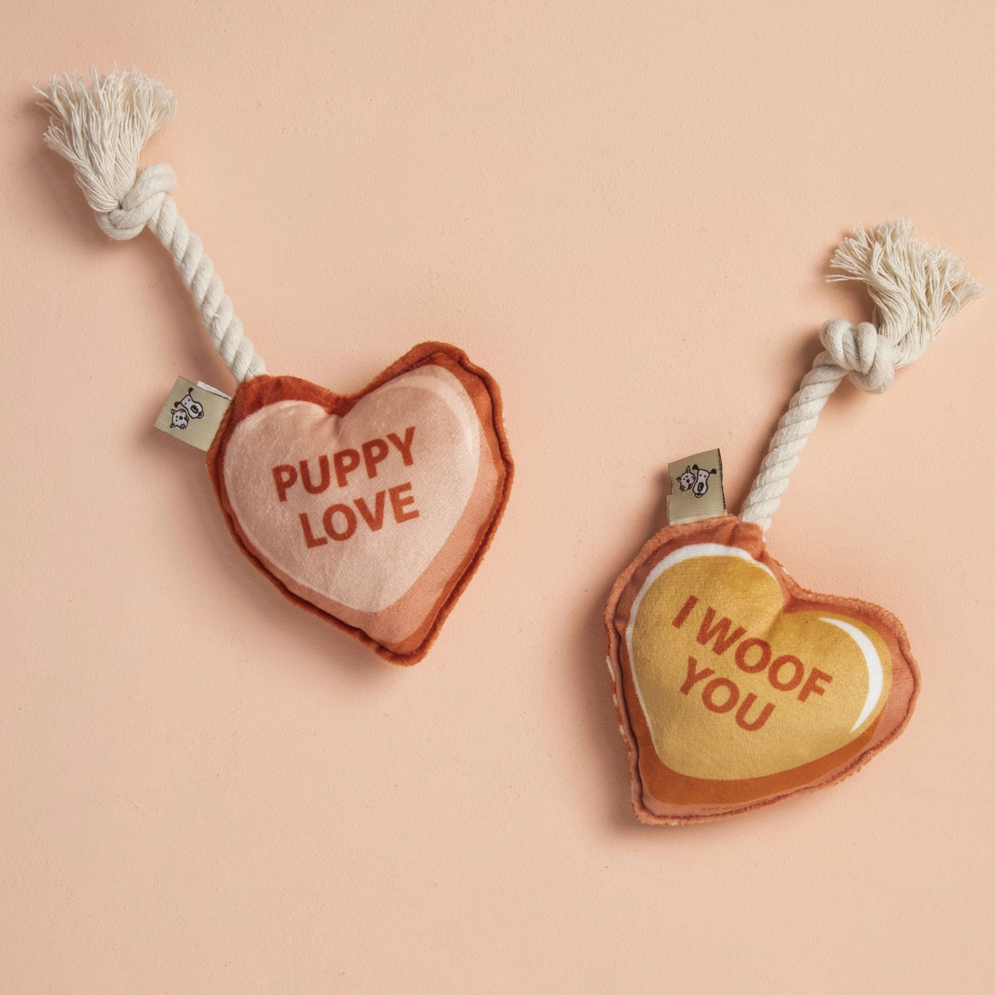 Speckle & Spot Mini Hearts Dog Toy Set - 2 Pack